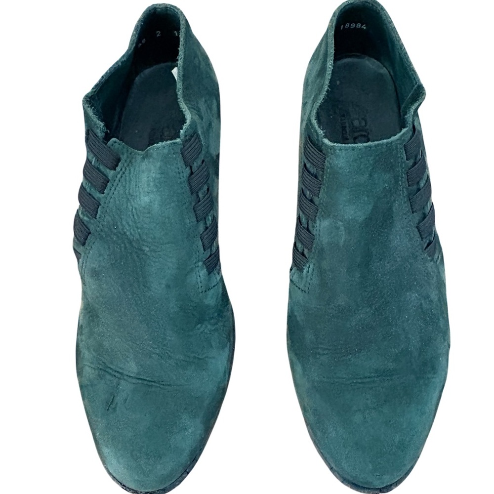 Arche Women’s Teal Suede Loafers: made in France